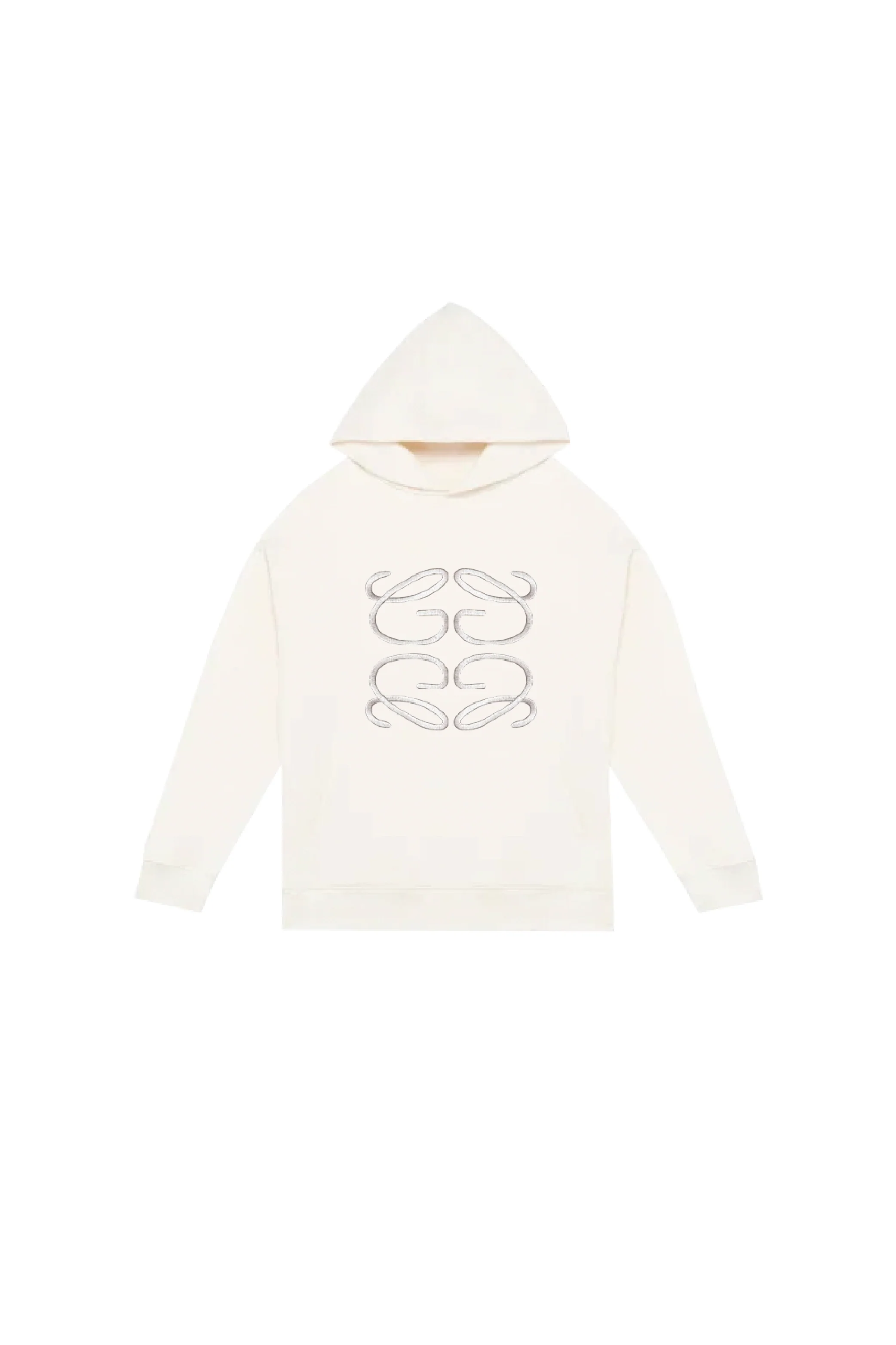 GeGe ecru embroidered oversized hoodie - Image 4