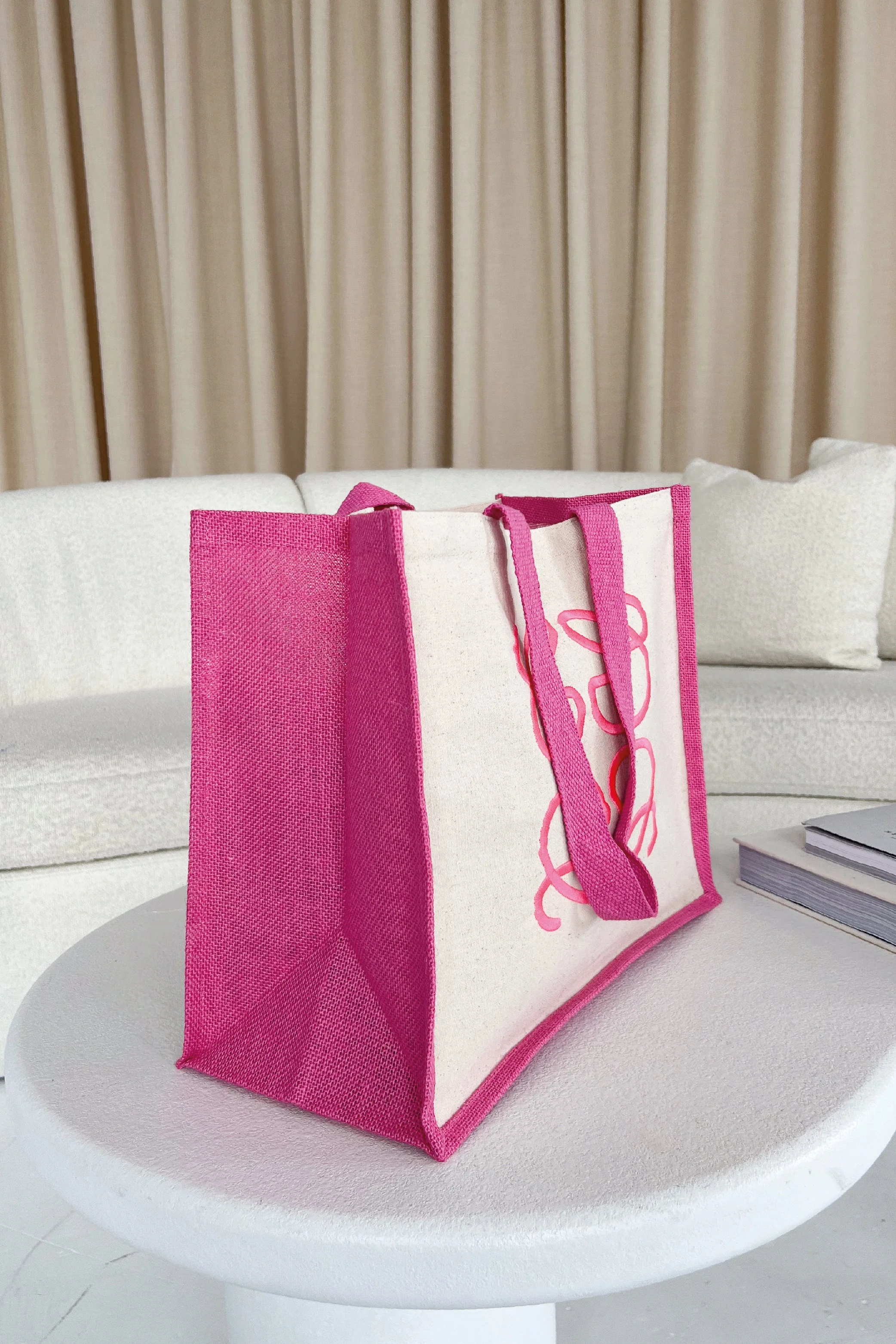 GeGe Pink Embroidered Large Tote - Image 3