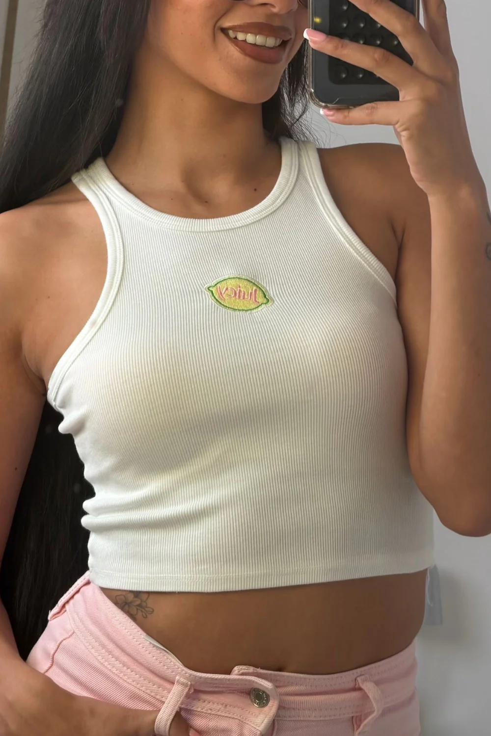 GEORGIA JUICY WHITE EMBROIDERED VEST