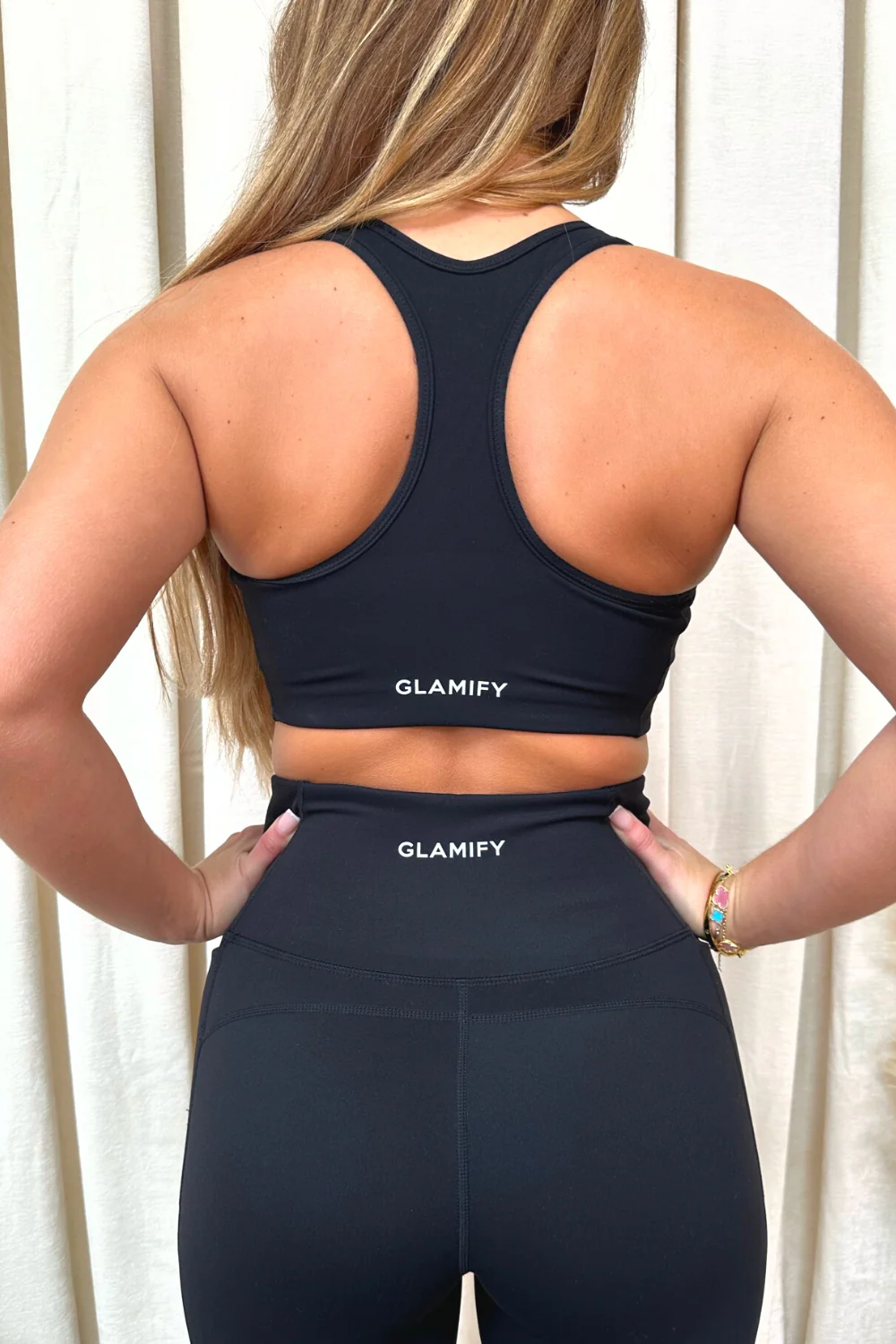 Glamify black sports bra - Image 2