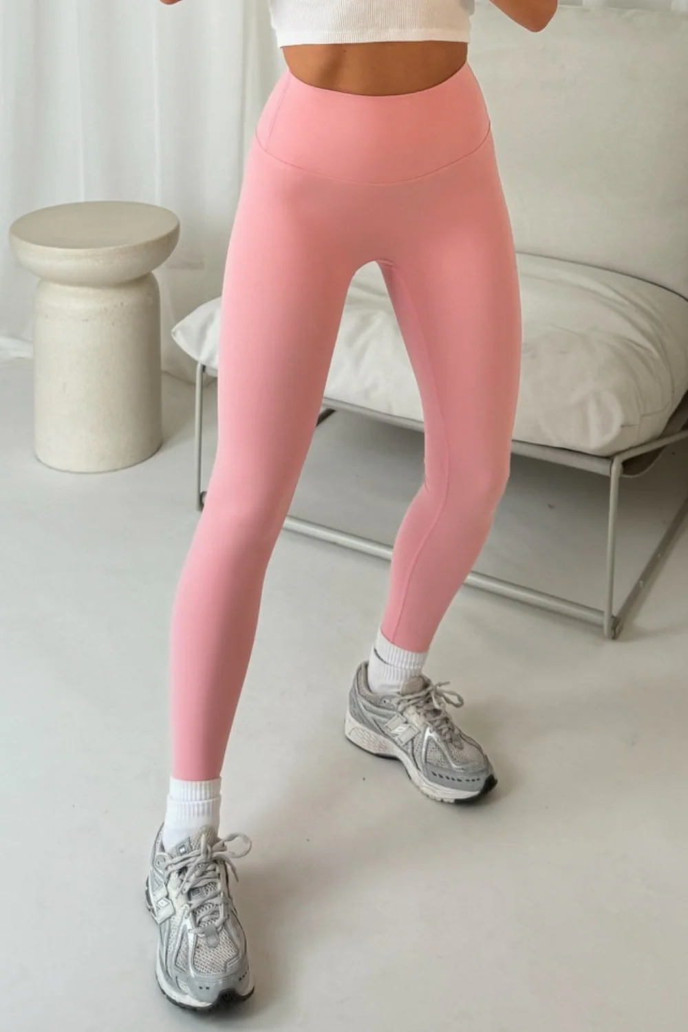 GLAMIFY BLUSH PINK BUTTERY SOFT LEGGINGS - Image 3