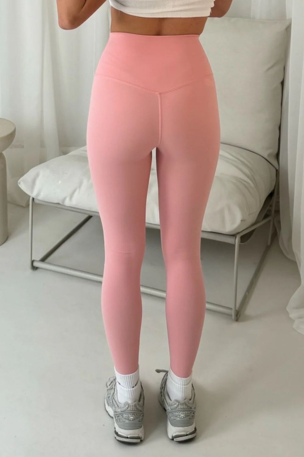 GLAMIFY BLUSH PINK BUTTERY SOFT LEGGINGS - Image 4