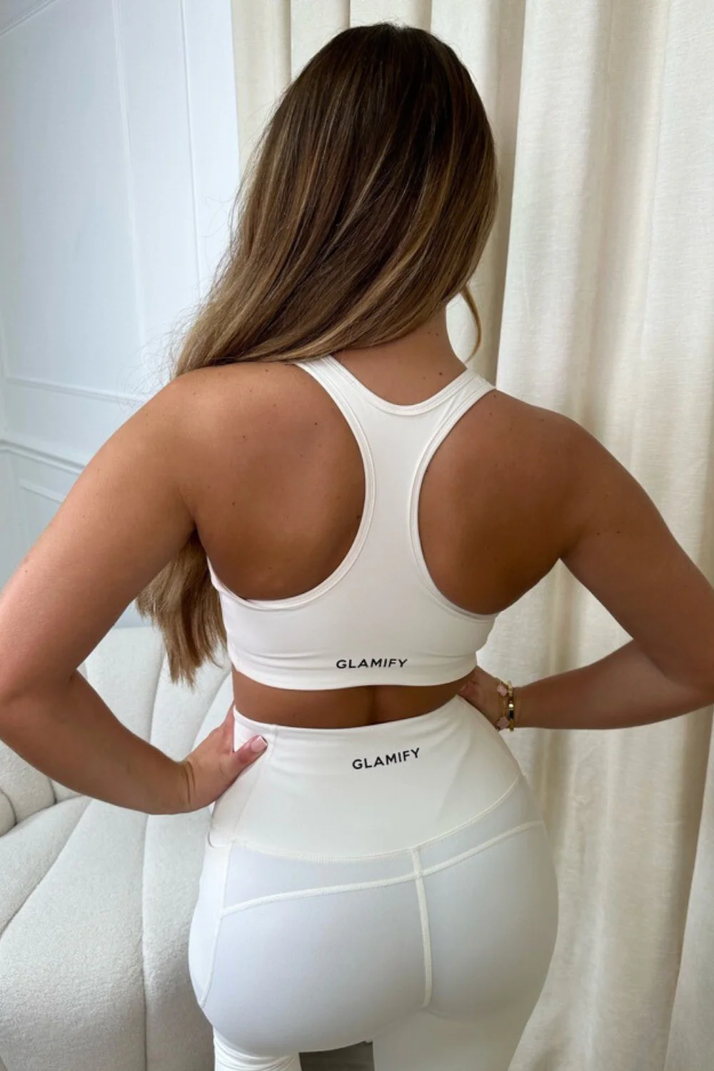 Glamify cream sports bra - Image 2
