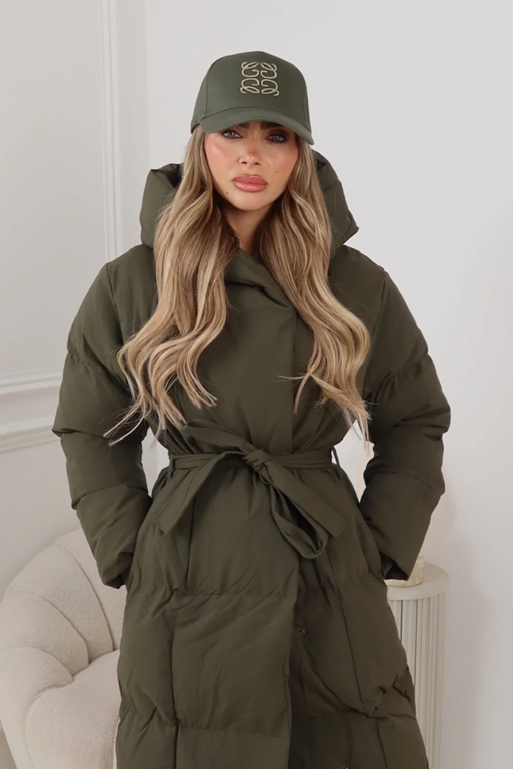 GLAMIFY KHAKI EMBROIDERED CAP - Image 2