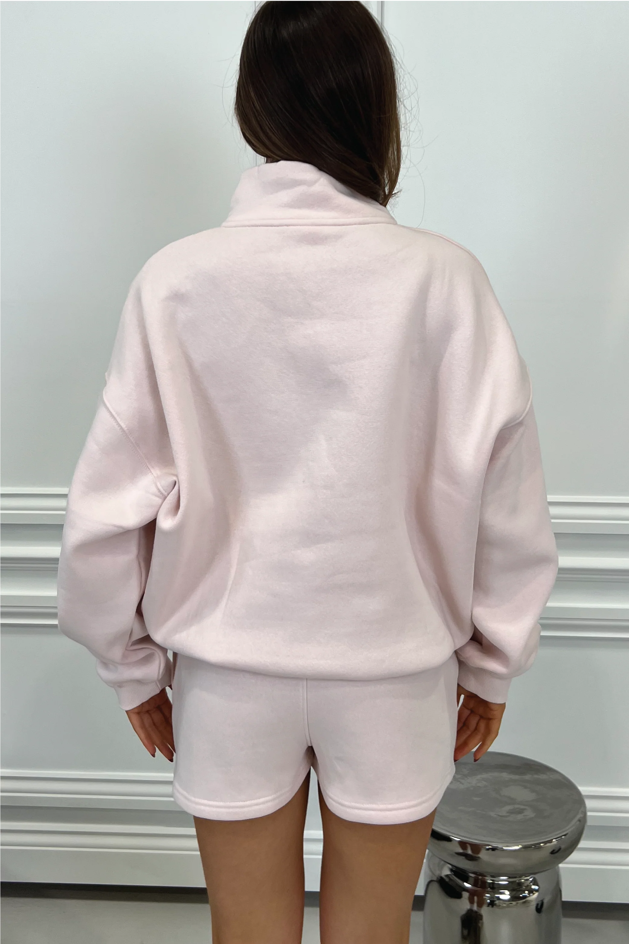 GLAMIFY EVERYDAY ESSENTIAL BABY PINK 3/4 ZIP - Image 7