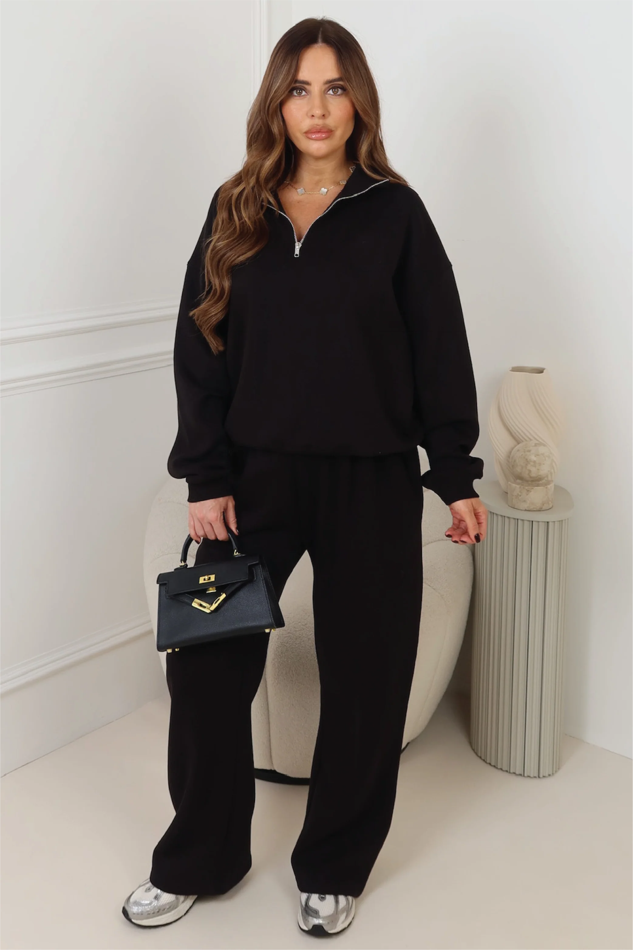 Glamify everyday essential black 3/4 zip - Image 3