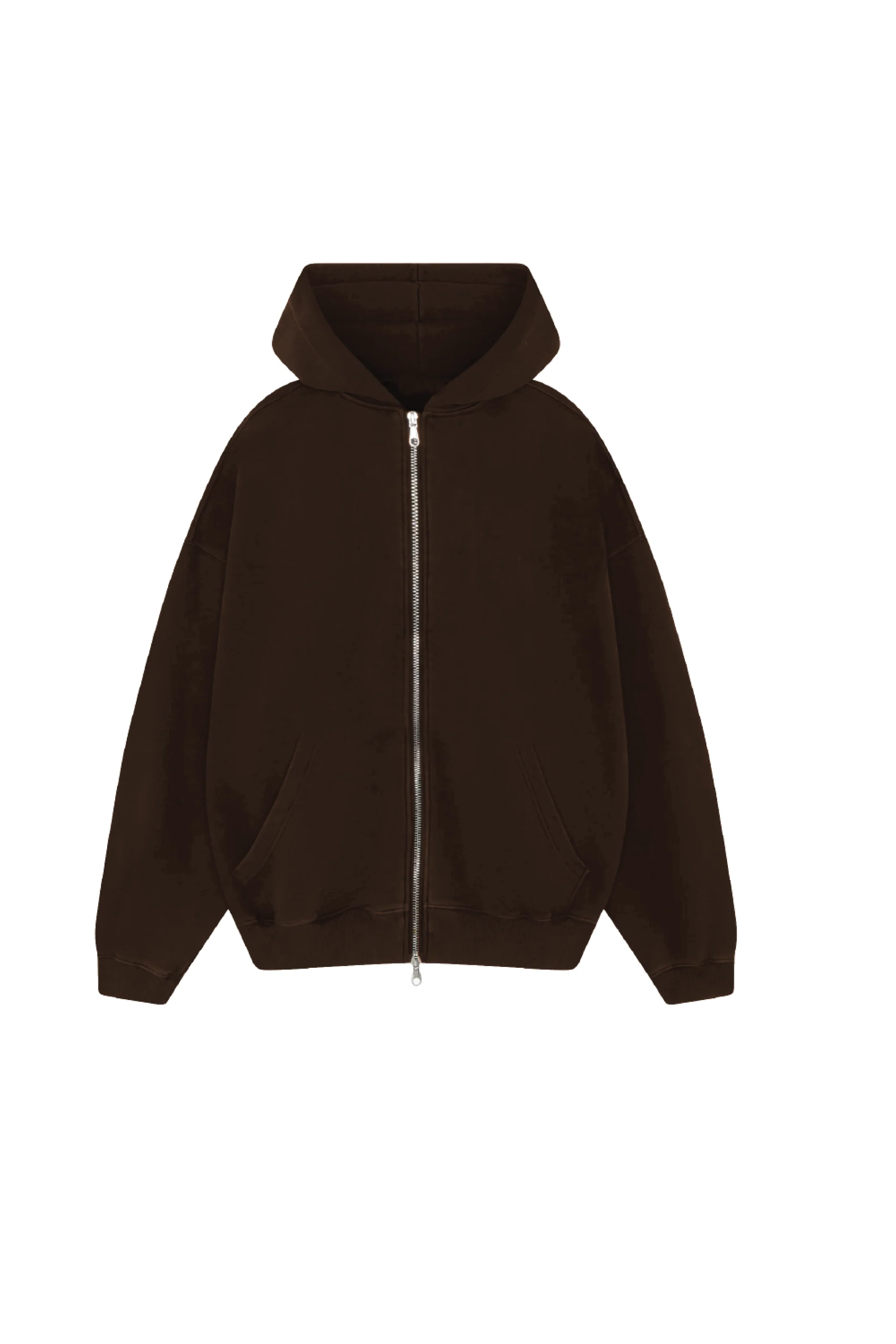 GLAMIFY EVERYDAY ESSENTIAL CHOCOLATE FULL ZIP HOODIE - Image 4