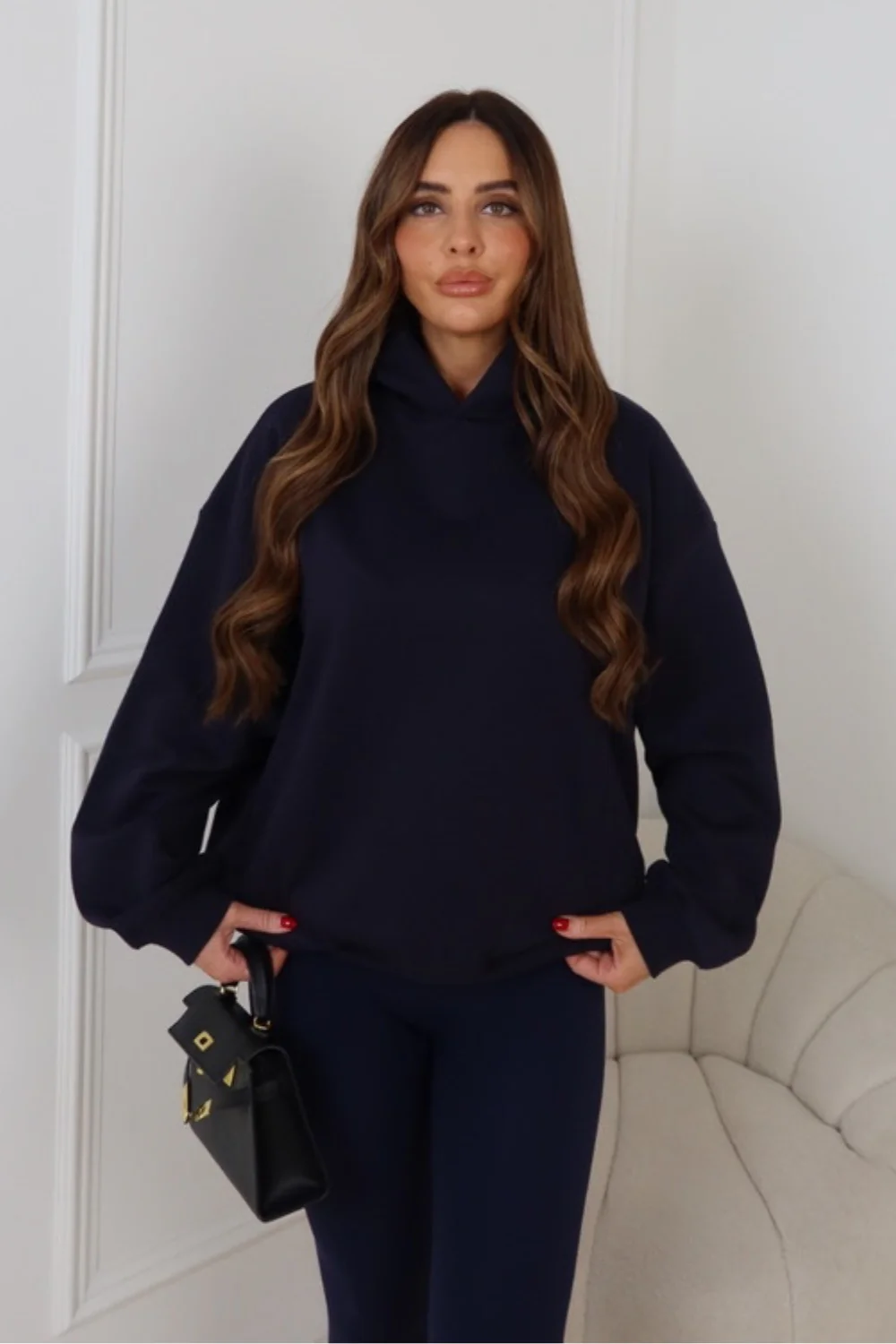 GLAMIFY EVERYDAY ESSENTIAL navy hoodie - Image 4