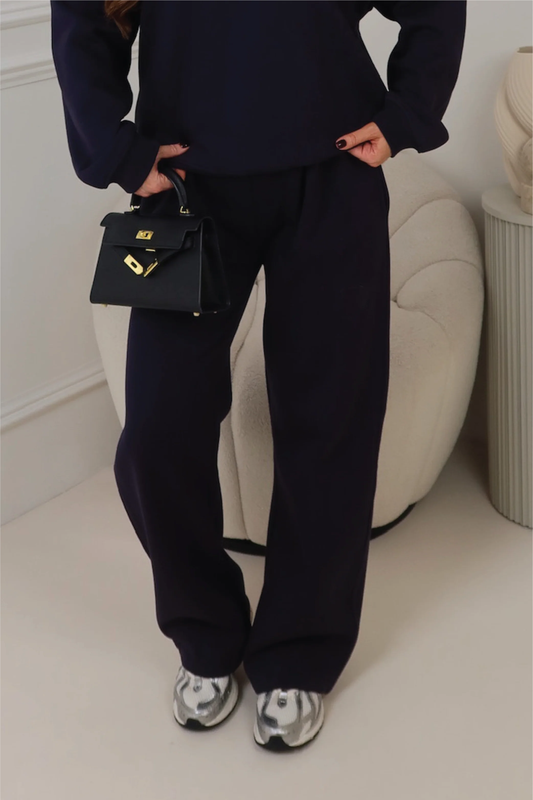 Glamify everyday essential navy straight leg jogger - Image 3