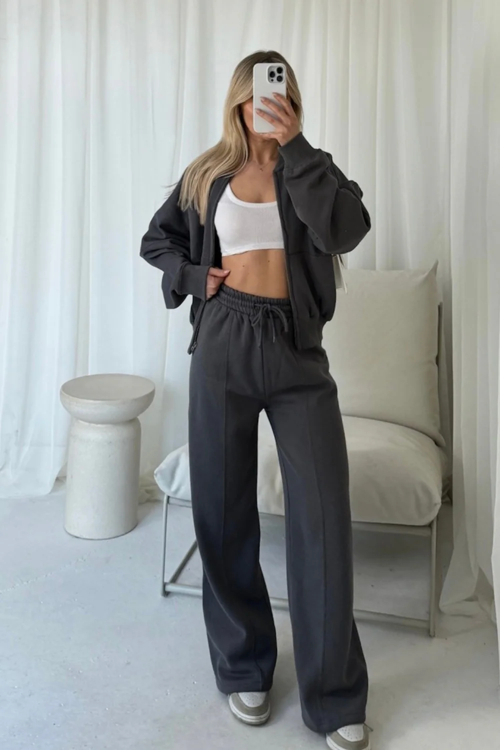 Glamify premium steel grey bomber jacket - Image 2