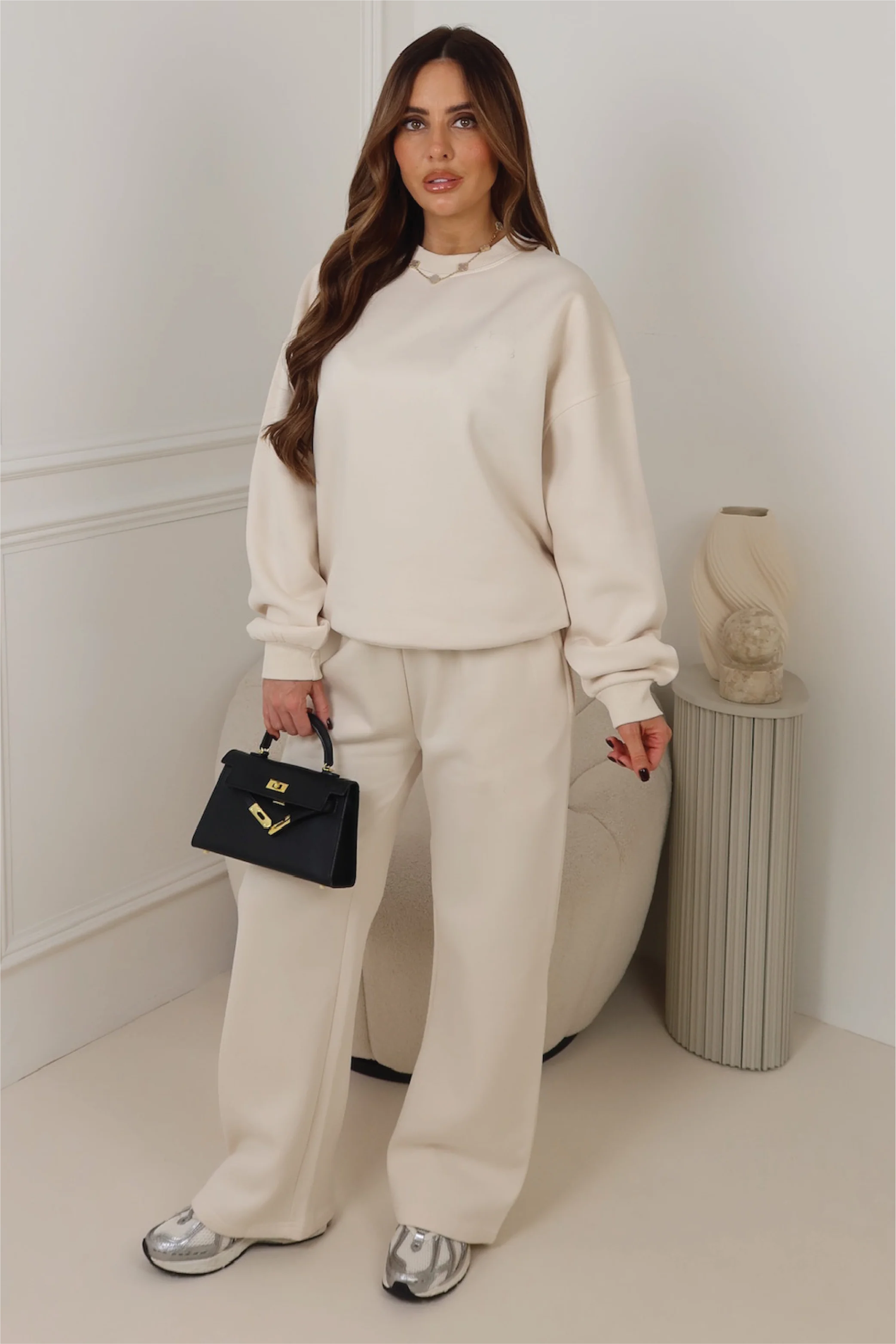 GLAMIFY EVERYDAY ESSENTIAL ivory relaxed sweatshirt - Image 3