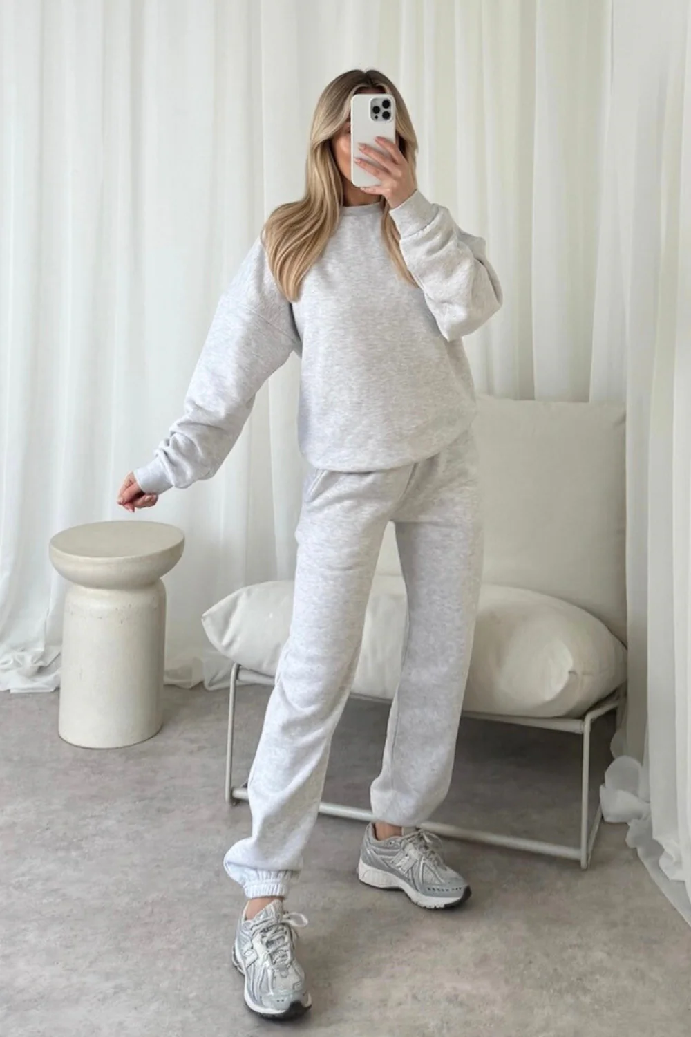 Glamify premium relaxed marl grey sweatshirt - Image 3