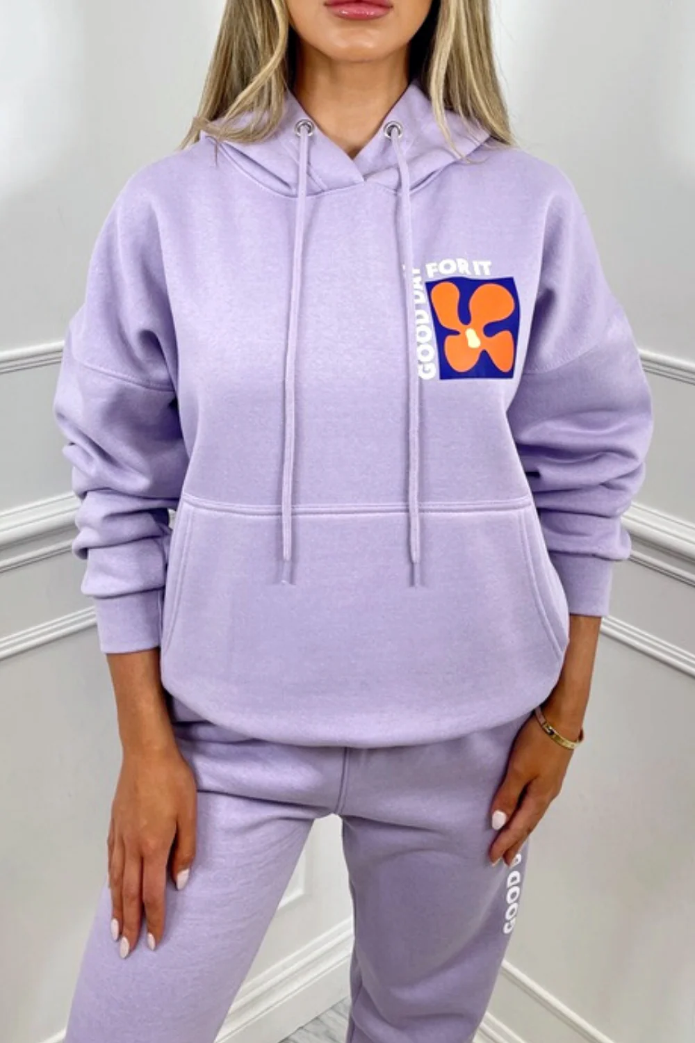 Good day lilac hooded loungewear set - Image 5
