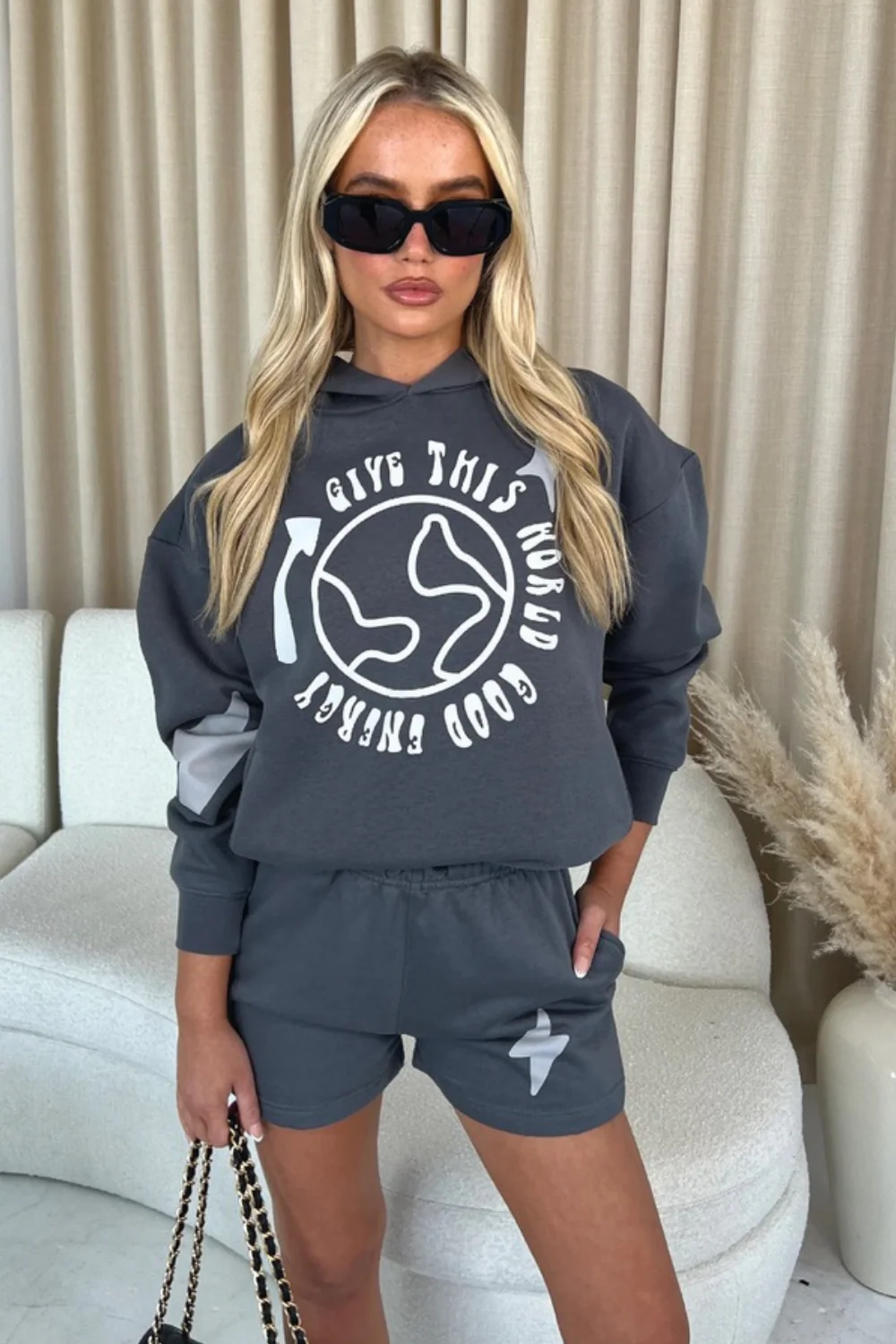 good energy steel grey premium hoodie - Image 2