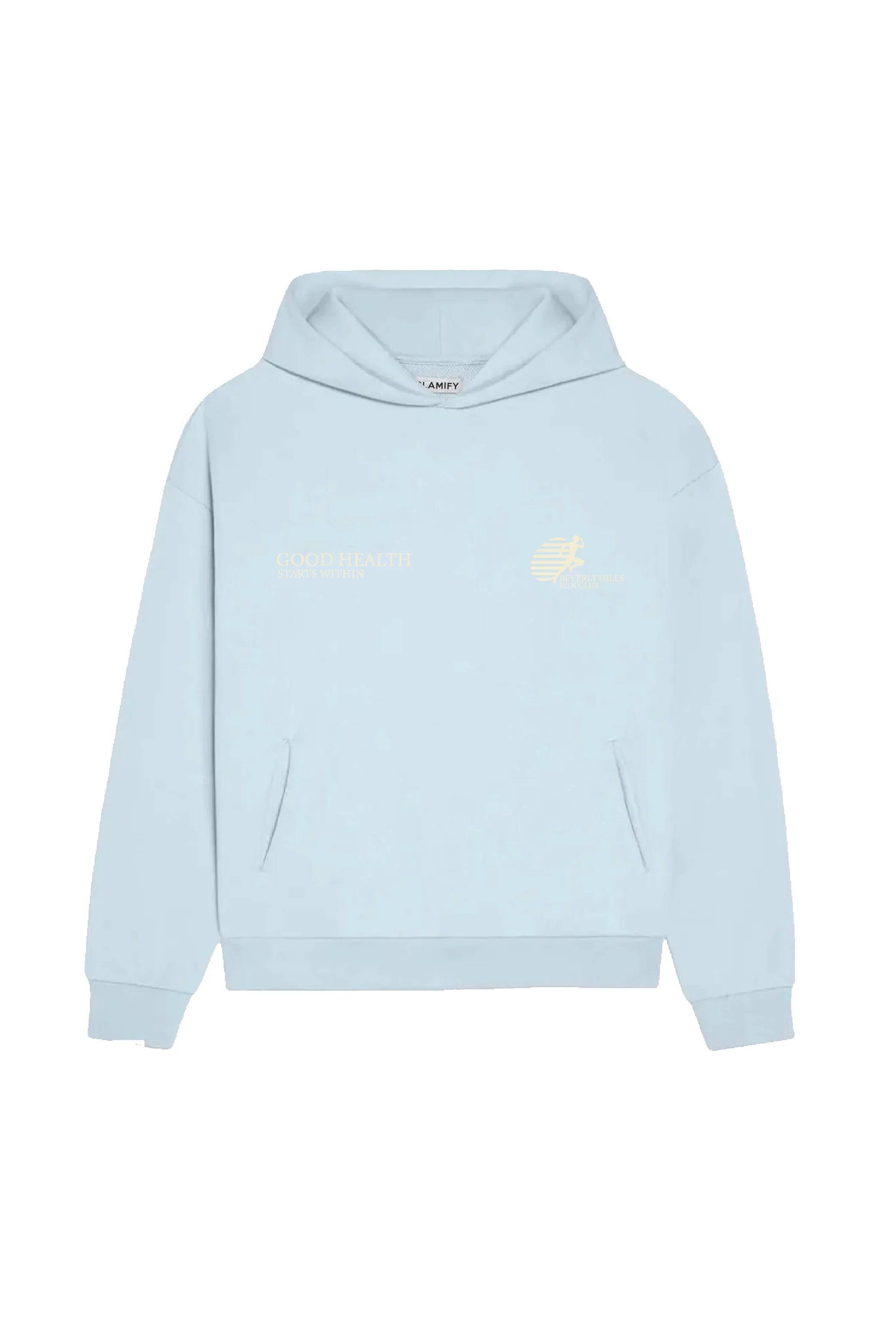 Good health baby blue printed relaxed hoodie - Image 2