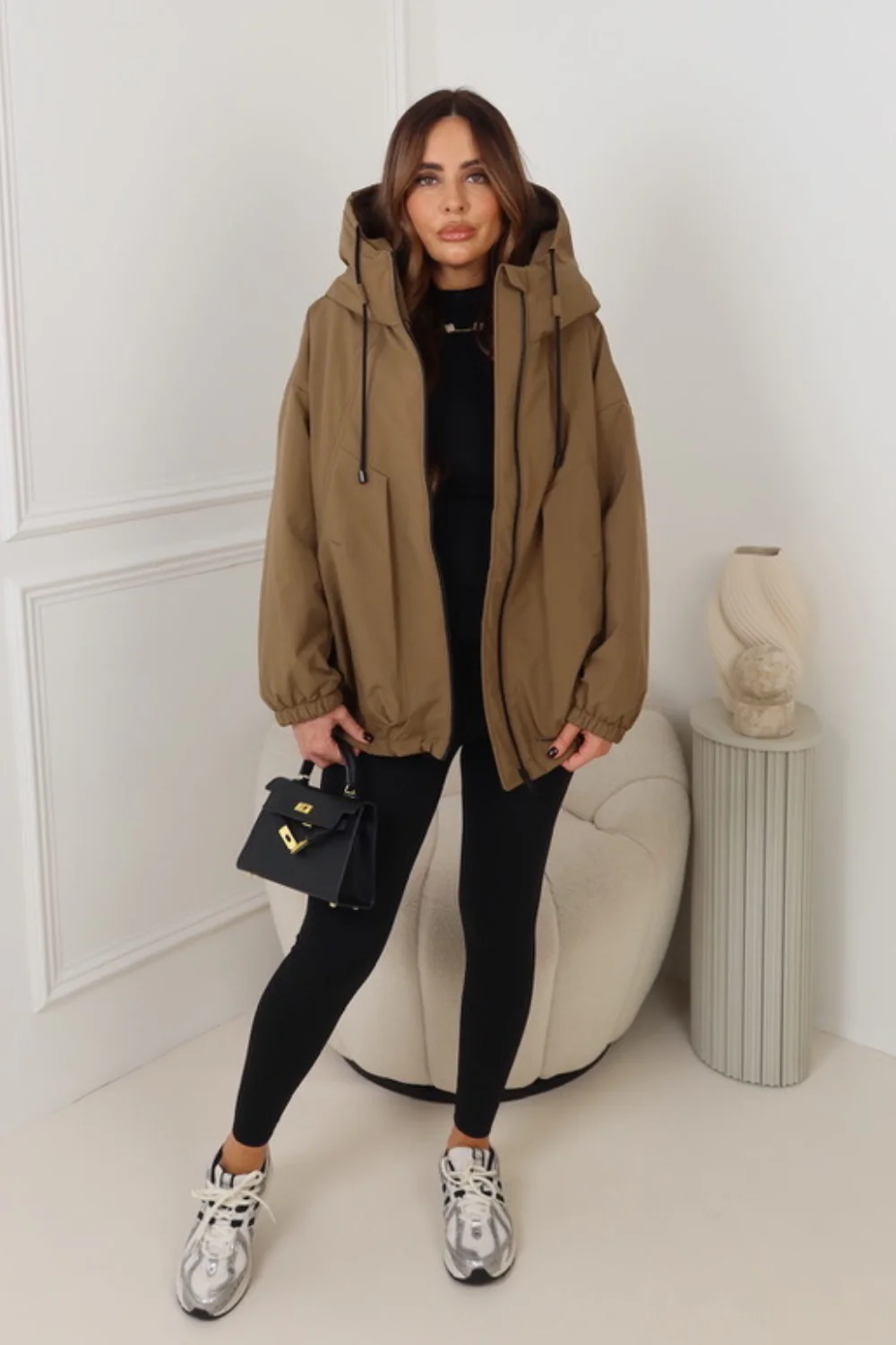 HALLEY CAMEL HOODED JACKET - Image 2