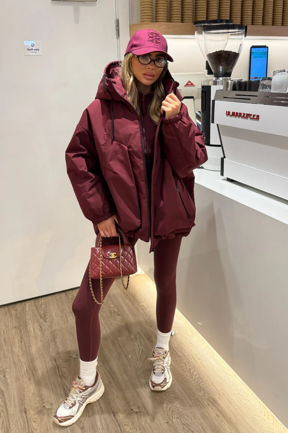HALLEY DARK CHERRY HOODED JACKET - Image 3