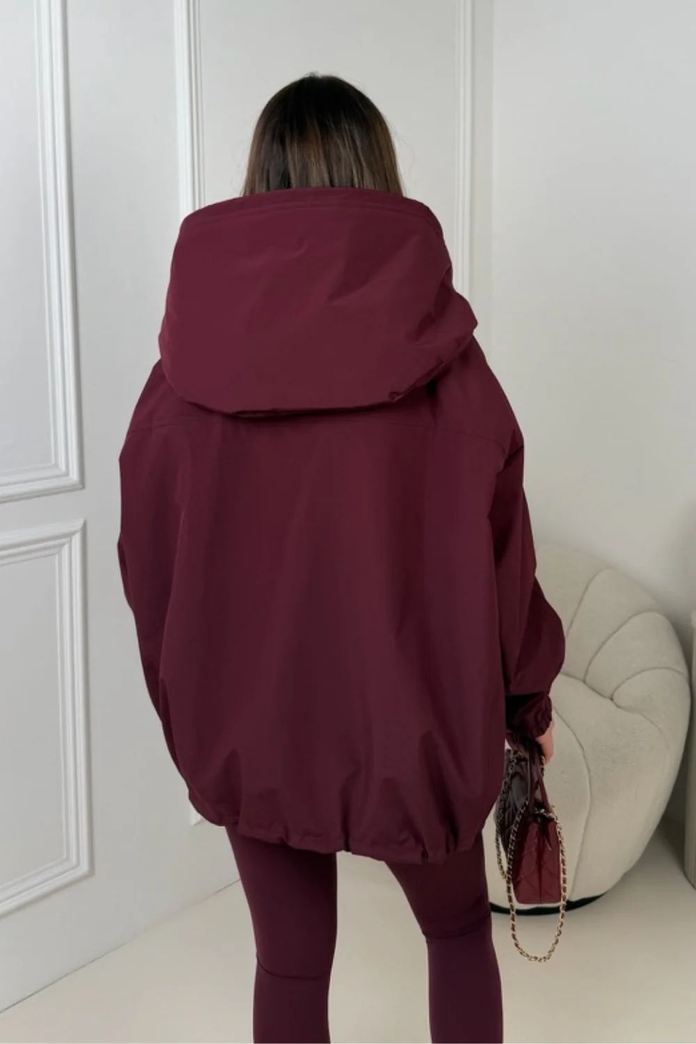 HALLEY DARK CHERRY HOODED JACKET - Image 6