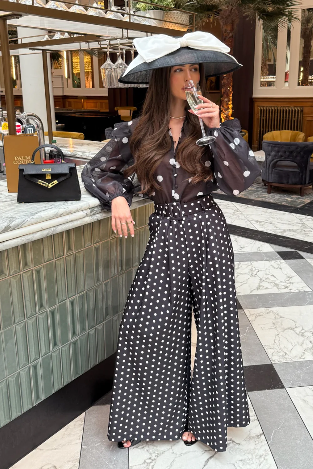 HARRIET BLACK POLKA DOT SHIRT