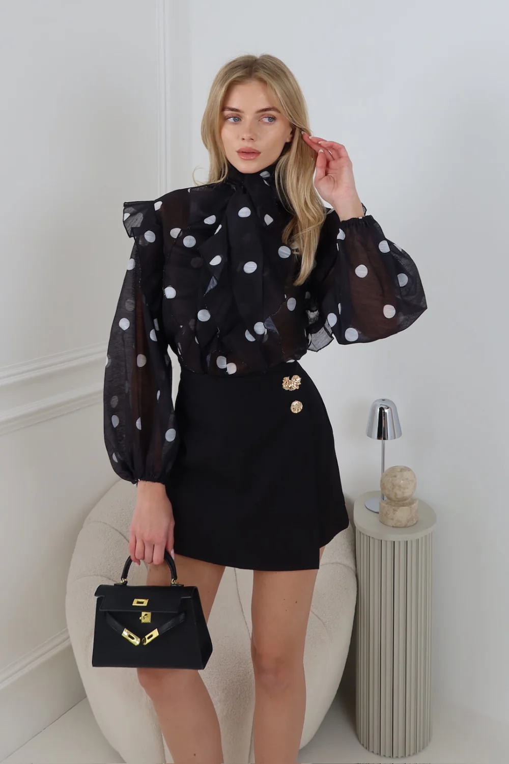 HARRIET BLACK POLKA DOT SHIRT - Image 7