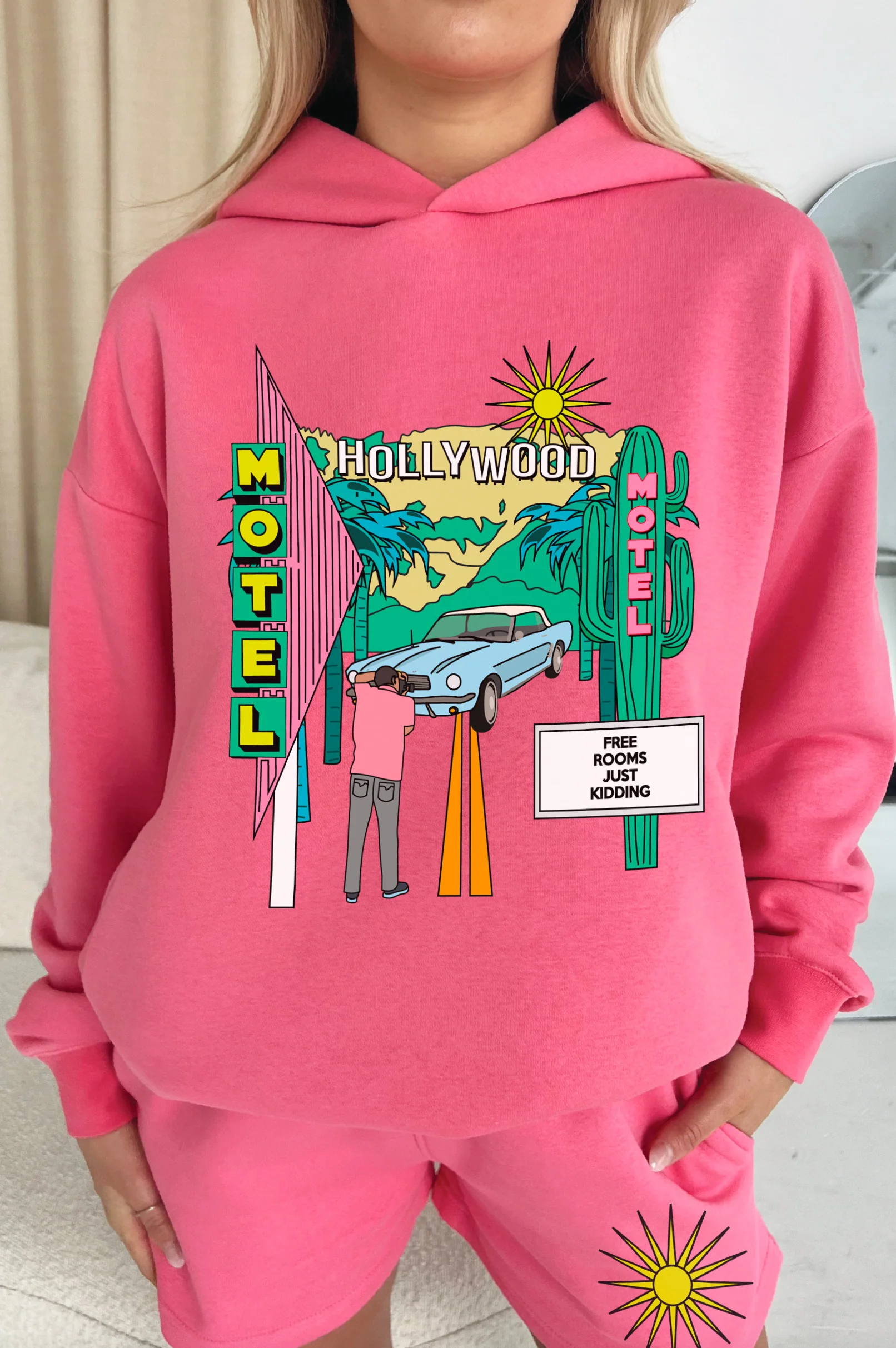 Hollywood Pink Lemonade PREMIUM Hooded loungewear set - Image 2