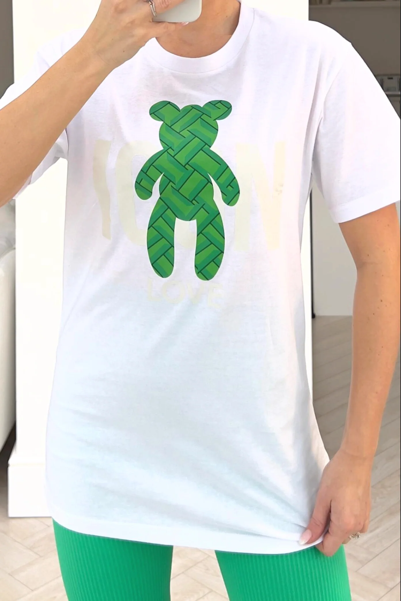Icon Teddy White printed tee - Image 2