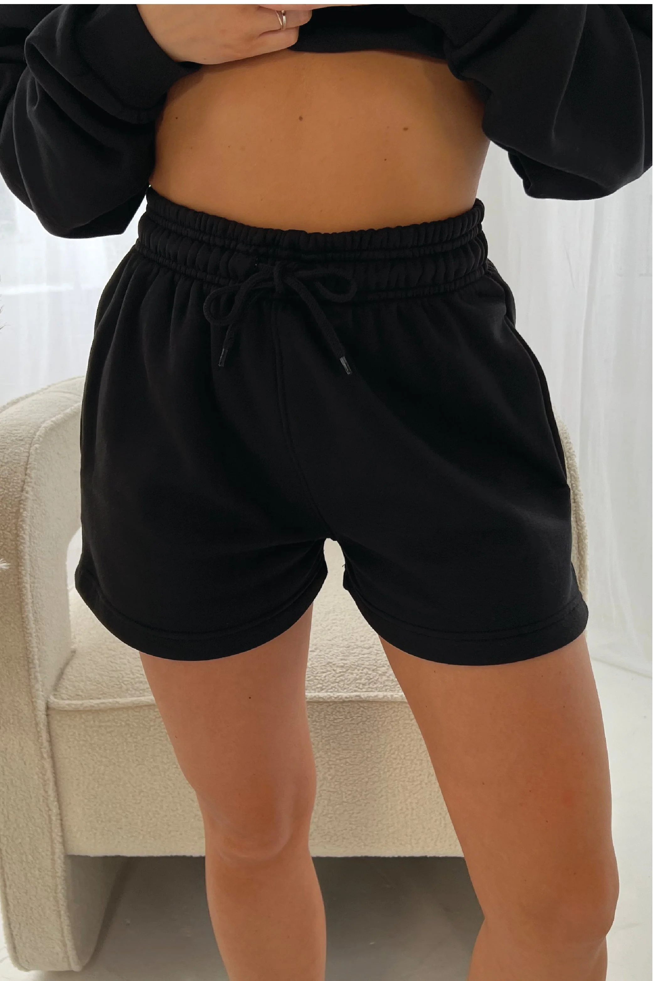 Glamify premium essential relaxed black shorts - Image 3