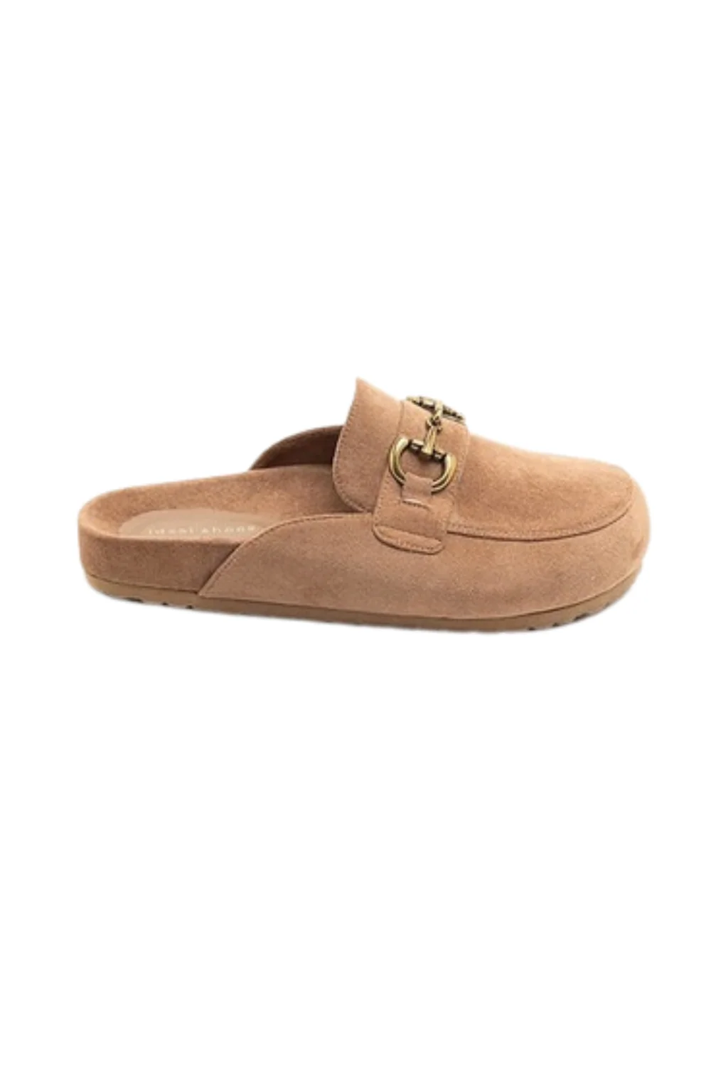 Isabella camel faux suede buckle mules - Image 6