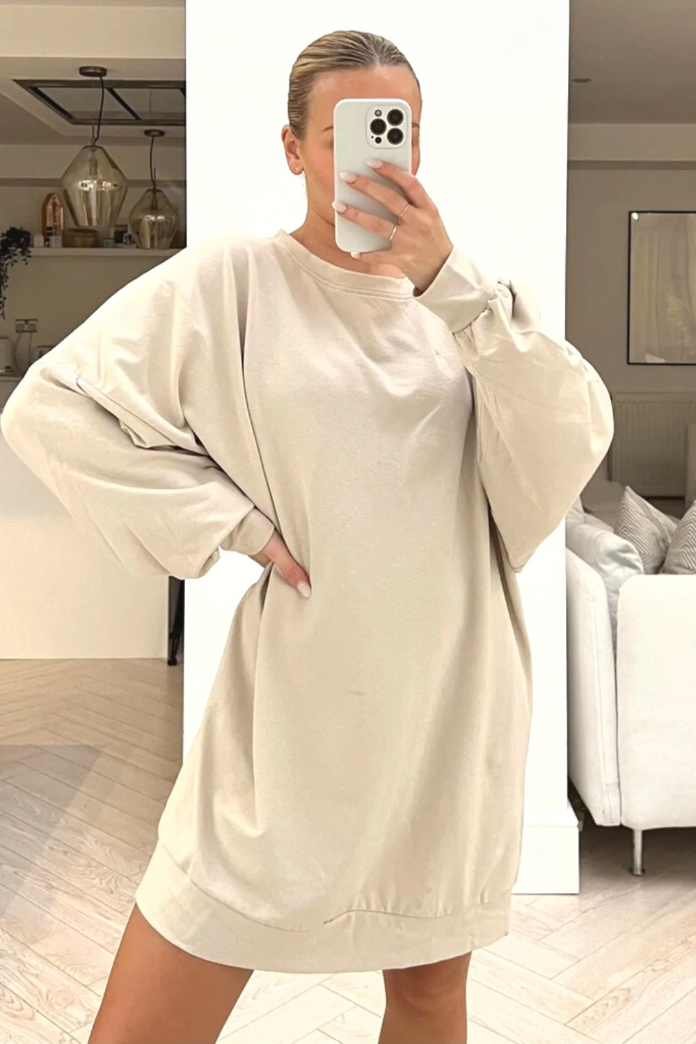 Italia Beige Oversized Tee - Image 2
