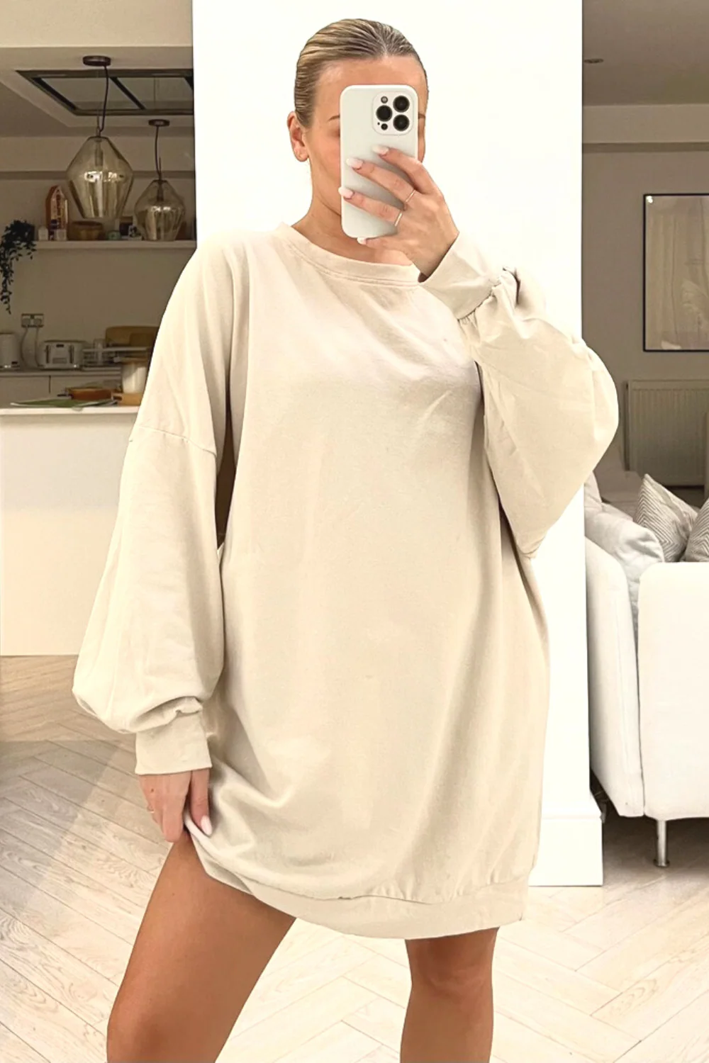 Italia Beige Oversized Tee - Image 3
