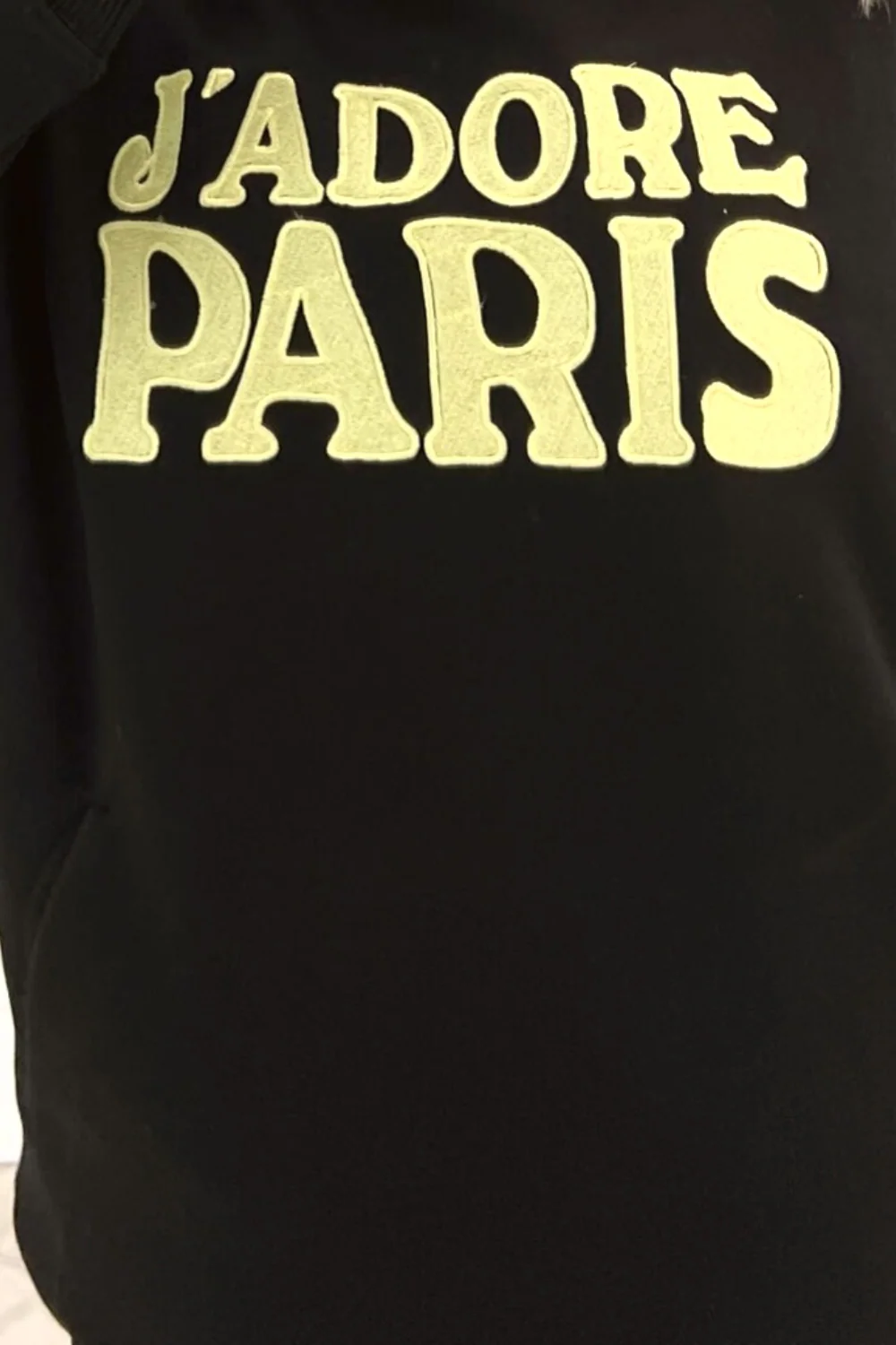 Jadore paris premium black embroidered hoodie - Image 3