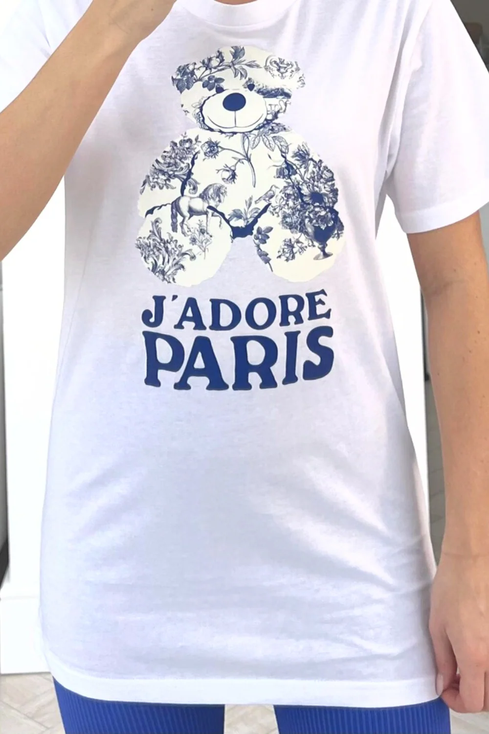 Jadore teddy blue printed tee & legging coord - Image 2
