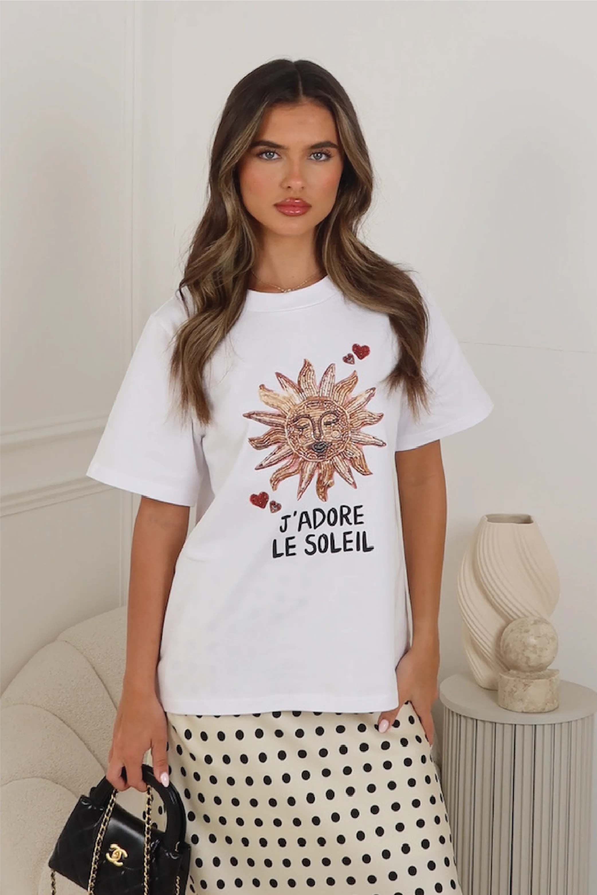 J'adore white heavyweight printed t-shirt - Image 3