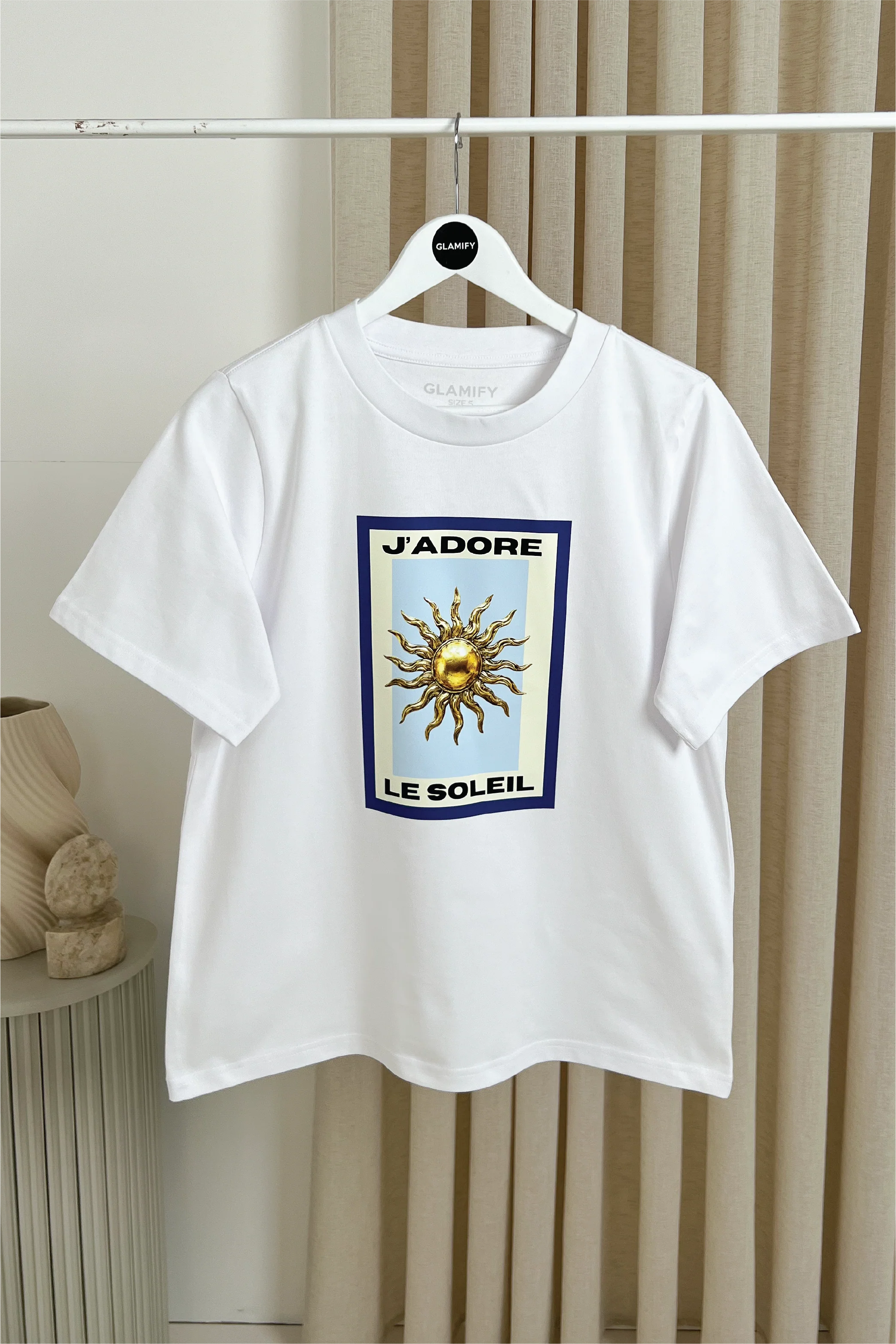 J'adore white printed heavyweight oversized t-shirt - Image 5