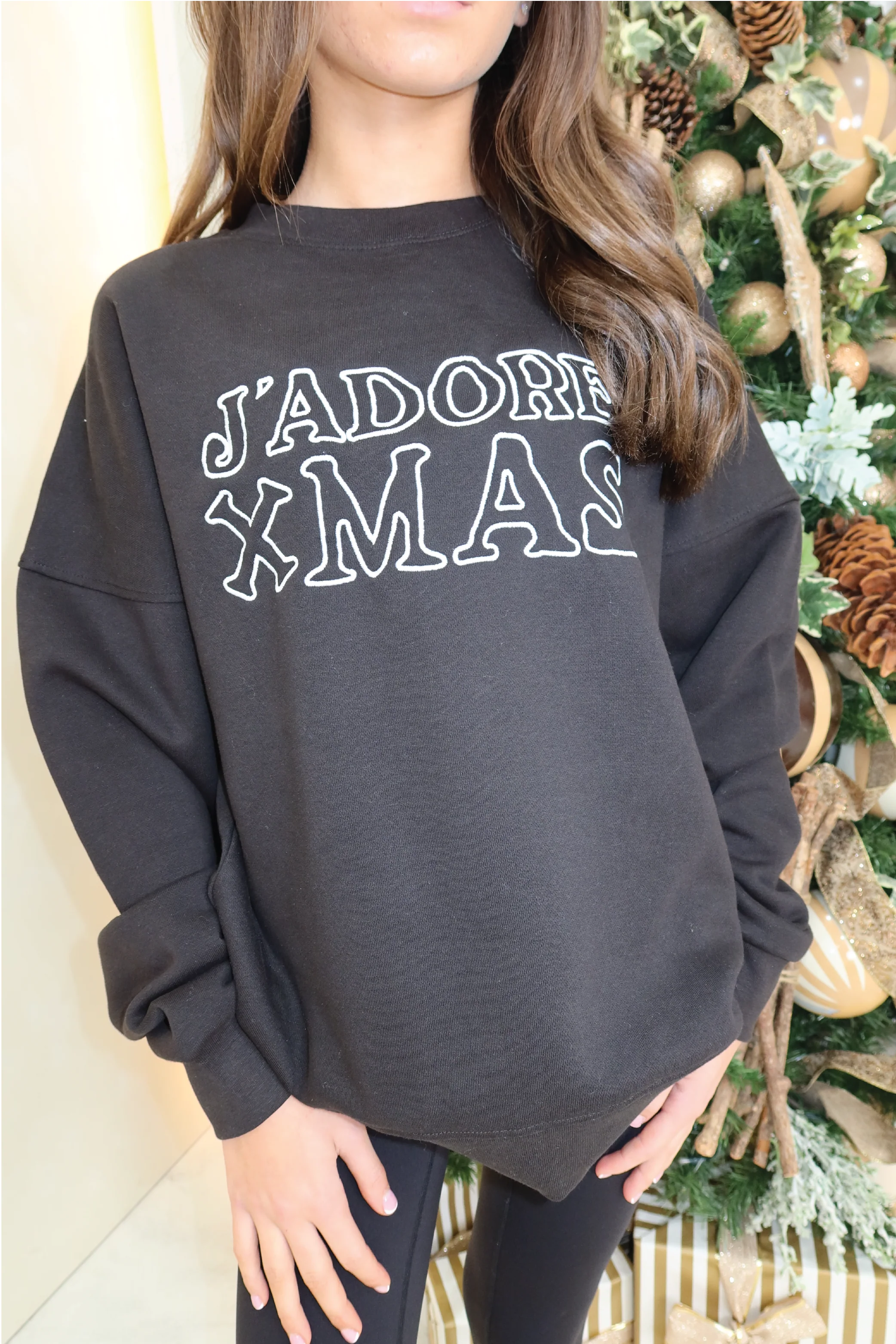 J'adore Xmas black embroidered sweater - Image 5