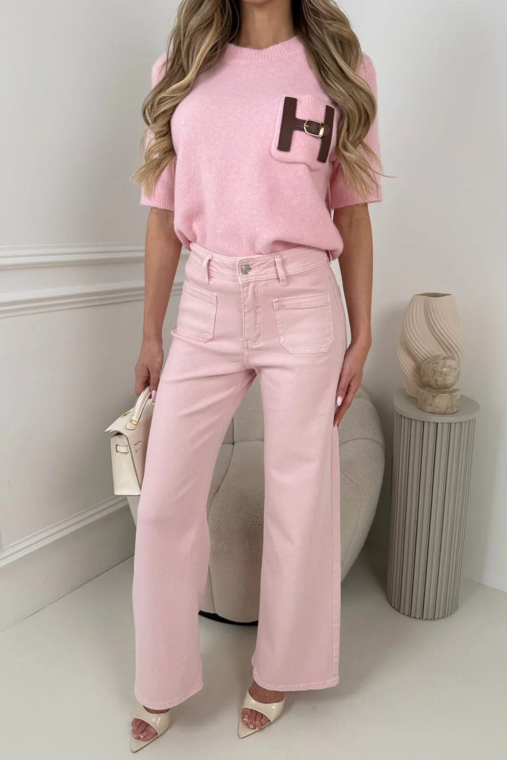 JENNY PINK STRAIGHT LEG FRONT POCKET JEANS - Image 2