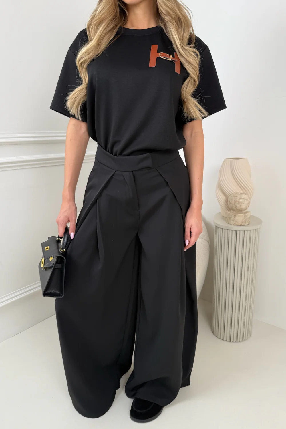 JORDAN BLACK STRAIGHT LEG TROUSERS - Image 4