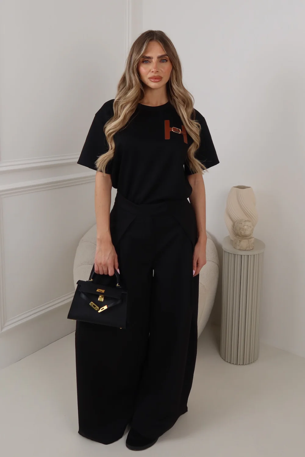 JORDAN BLACK STRAIGHT LEG TROUSERS - Image 5