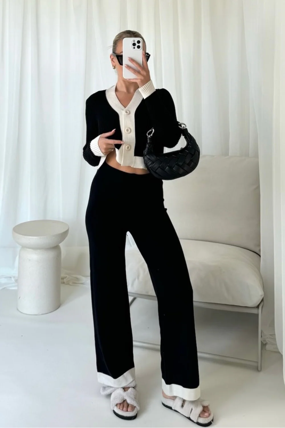 Josie black knit ribbed co-ord - Image 3