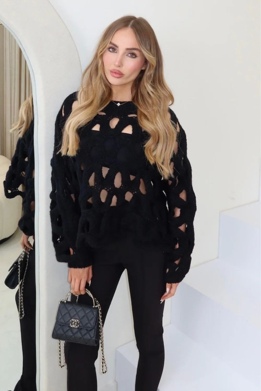 Kate black hole knit sweater - Image 3