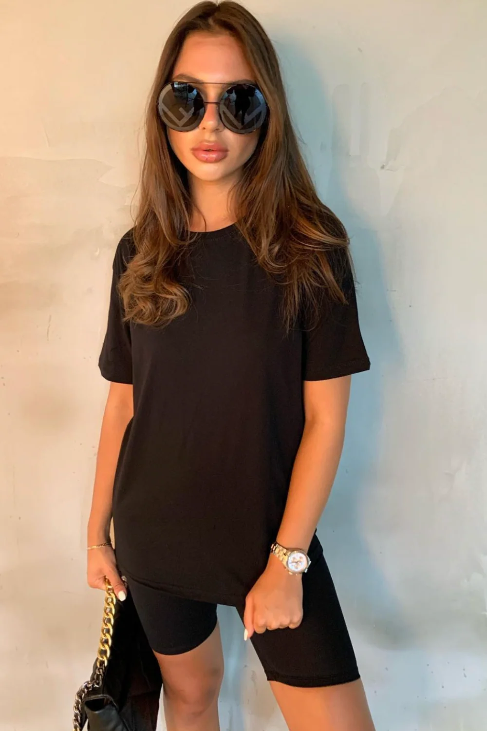 Katie black cycling short coord