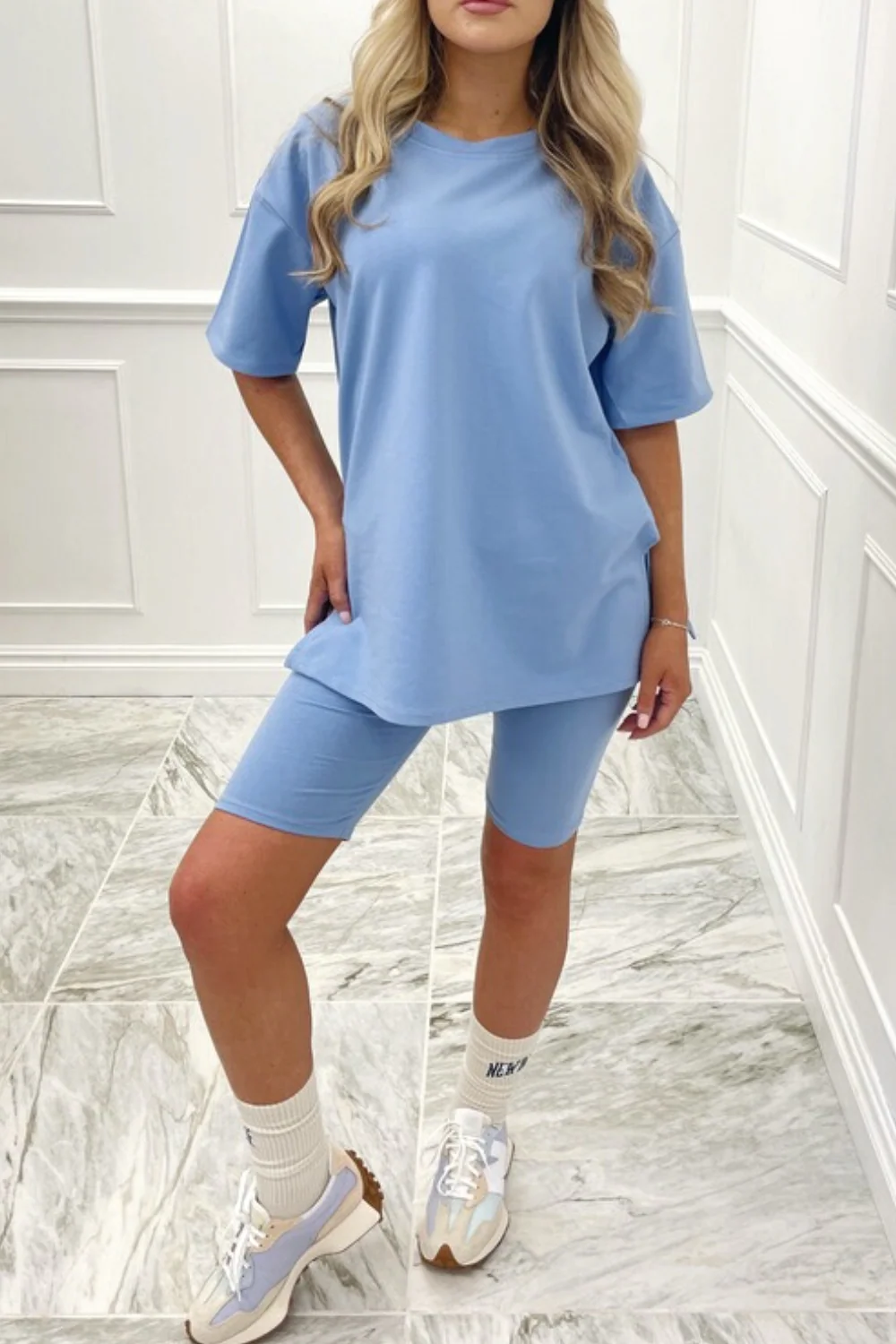 Katie blue cycling short coord - Image 2