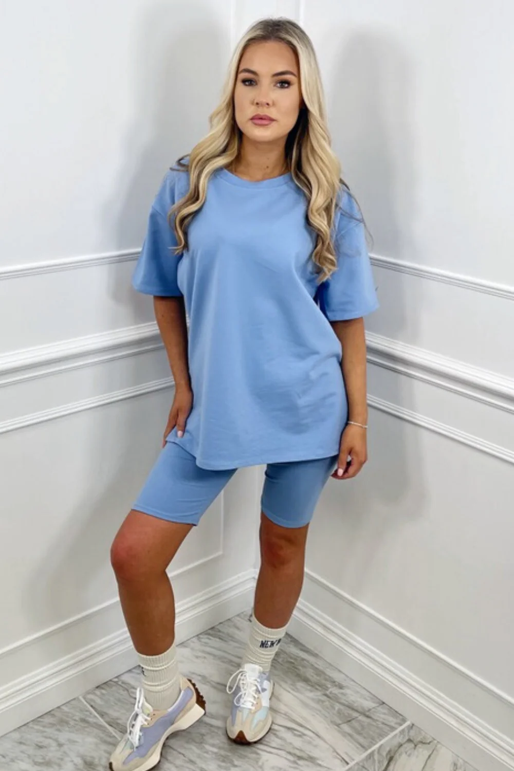 Katie blue cycling short coord - Image 3