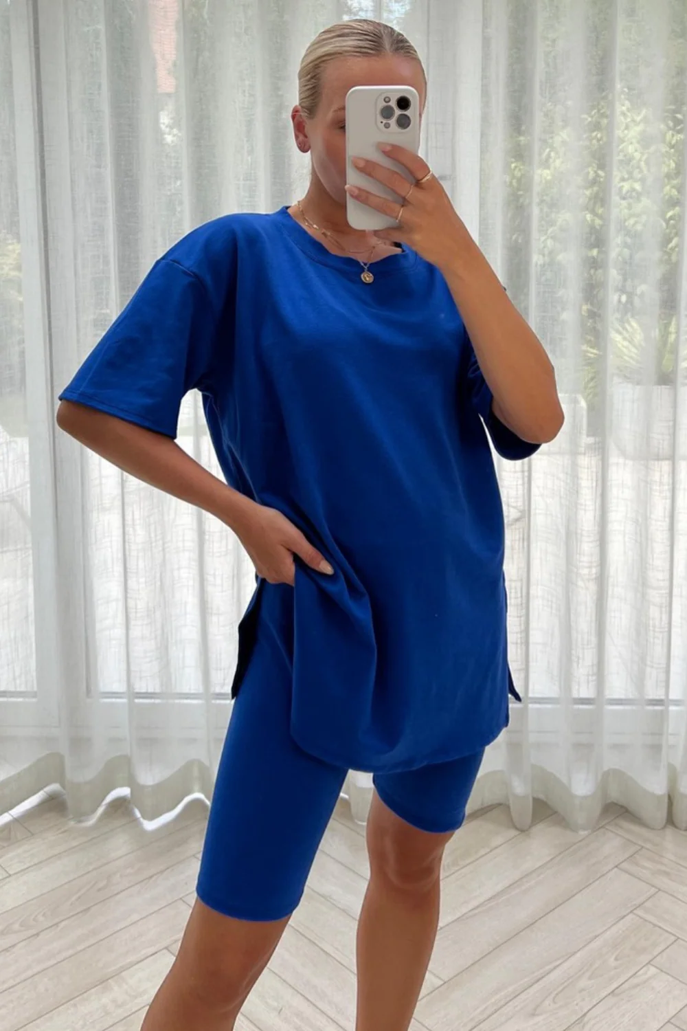 Katie Royal Blue cycling short coord