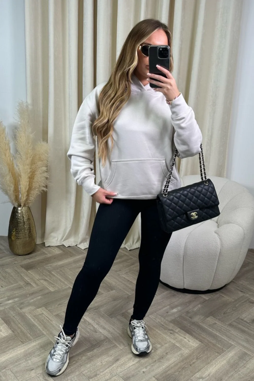 Kendall bone and black hoodie and legging set - Image 2