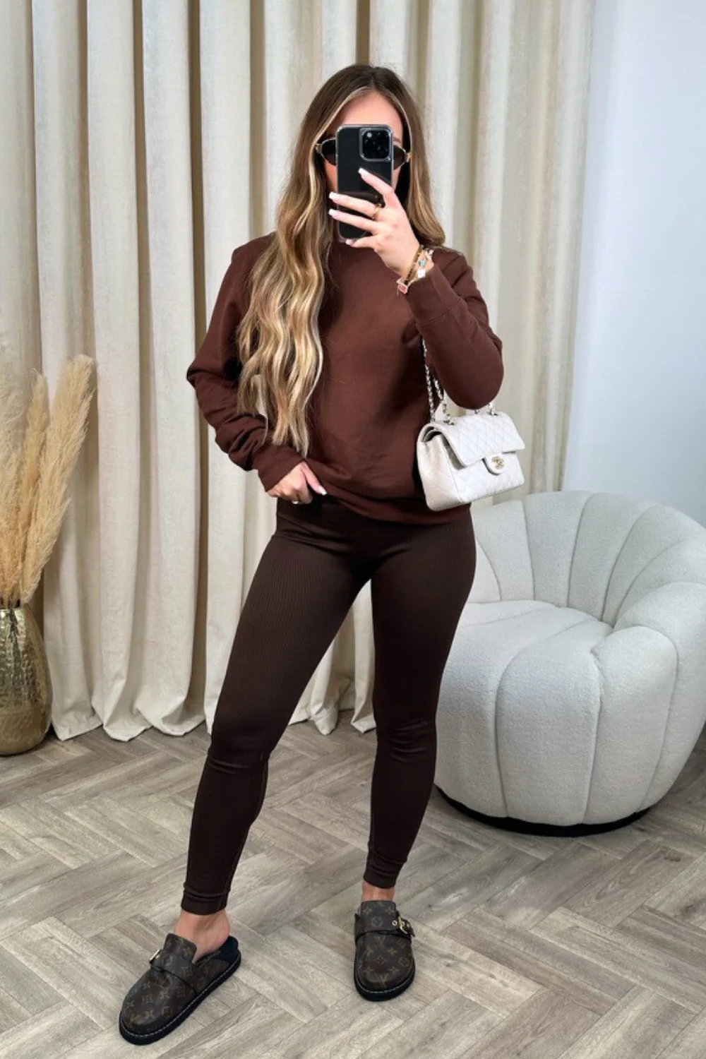 Kerris chocolate sweater and legging set - Image 3