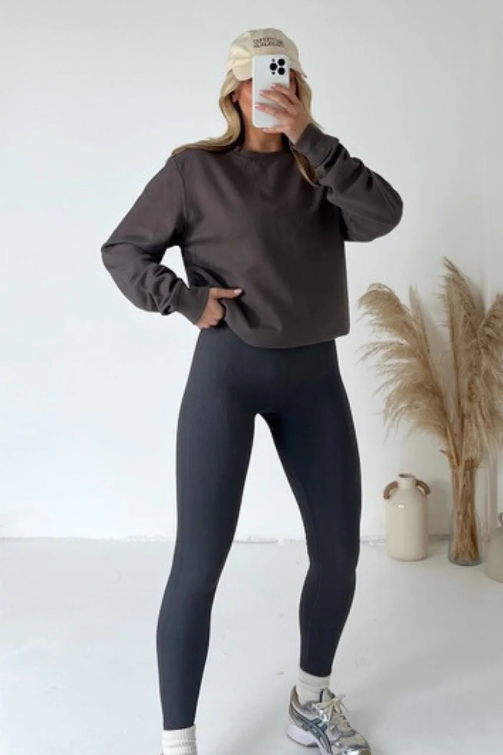 Kerris steel grey sweater and legging set - Image 2