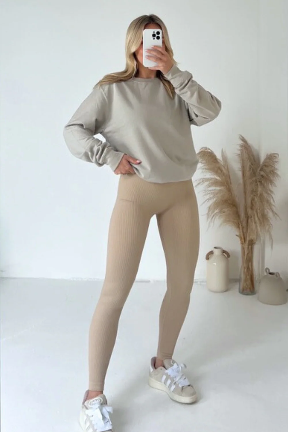 Kerris bone sweater and legging set - Image 3