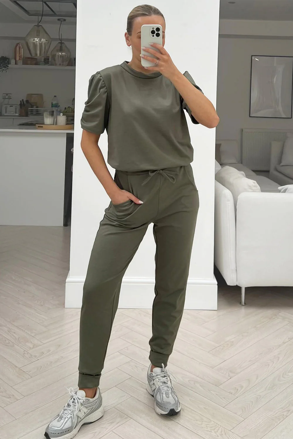 Harmony Khaki lightweight loungewear set - Image 3