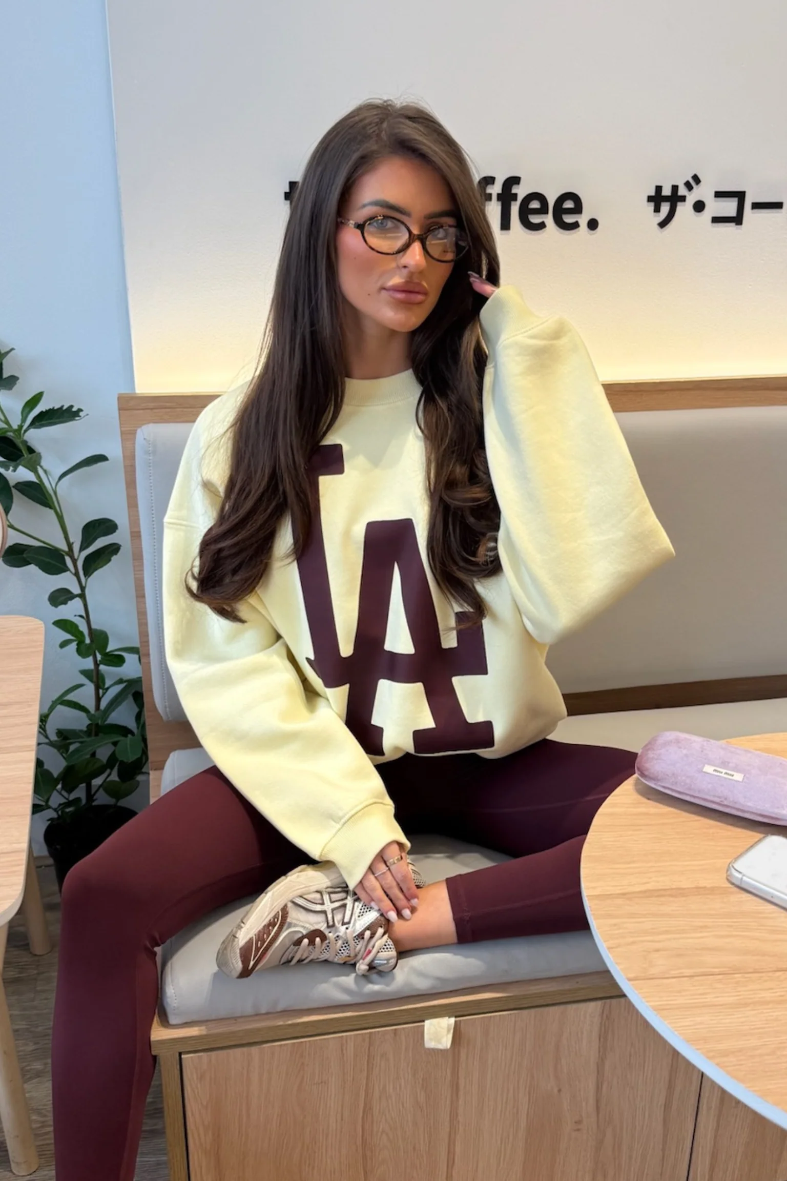 LA ESSENTIAL BUTTER YELLOW PRINTED SWEATER - Image 2